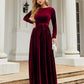 OhSoMaxi Tie Front Round Neck Long Sleeve Maxi Dress