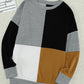 Color Block Round Neck Sweatshirt