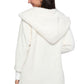 Women's Sophia & Grace Full Size Soft Fleece Hooded Open Front Coat