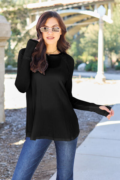 Basic Bae Full Size Round Neck Long Sleeve T-Shirt *