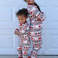 LITTLE KIDS UNISEX PJ Christmas Long Sleeve Jumpsuit SZ 3M-24M
