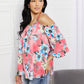 Women's Sew In Love Full Size Fresh Take Floral Short Sleeve Cold-Shoulder Top