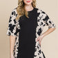 BOMBOM Rodeo Love Ribbed Animal Contrast Tee