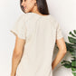 Double Take Pastel Yellow Full Size Crochet Buttoned Short Sleeves Top