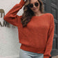 KnittedEmporium Crisscross Surplice Neck Long Sleeve Sweater
