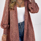 Leopard Print Balloon Sleeve Cardigan