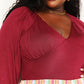 Culture Code Wine Full Size V-Neck Bodysuit