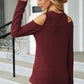 Round Neck Cold Shoulder T-Shirt