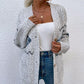 Charming Trends Heathered Pocketed Button Up Cardigan