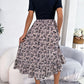 Aaliyah Isla Printed Off-Shoulder Ruffle Hem Dress