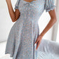 Ditsy Floral Drawstring A-Line Dress