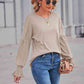 Full Size Round Neck Flounce Sleeve Blouse