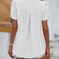 Malibu Dreams Full Size Ruche V-Neck Petal Sleeve Top