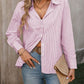 Striped Button Up Long Sleeve Shirt