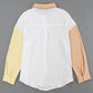 Women's Full Size Color Block Textured Drop Shoulder Shacket