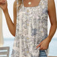 SALTYMIND Full Size Printed Square Neck Curved Hem Tank