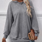 Round Neck Drop Shoulder Long Sleeve Sweatshirt