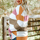Plus Size Striped Slit Long Sleeve T-Shirt