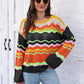 Openwork Round Neck Knit Top