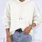 LoversLane Texture Drawstring Long Sleeve Hooded Sweater