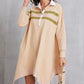Half Button Handkerchief Hem Dress