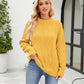 Round Neck Dropped Shoulder Sweater