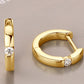 Moissanite 925 Sterling Silver Huggie Earrings | Length 0.54" Carat 0.12 Weight 0.1oz