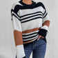 KnitwearTime Striped Round Neck Sweater