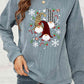 CHRISTMAS THEMED Faceless Gnome Graphic Drop Shoulder Sweatshirt