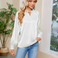 Cutout Mock Neck Long Sleeve Top