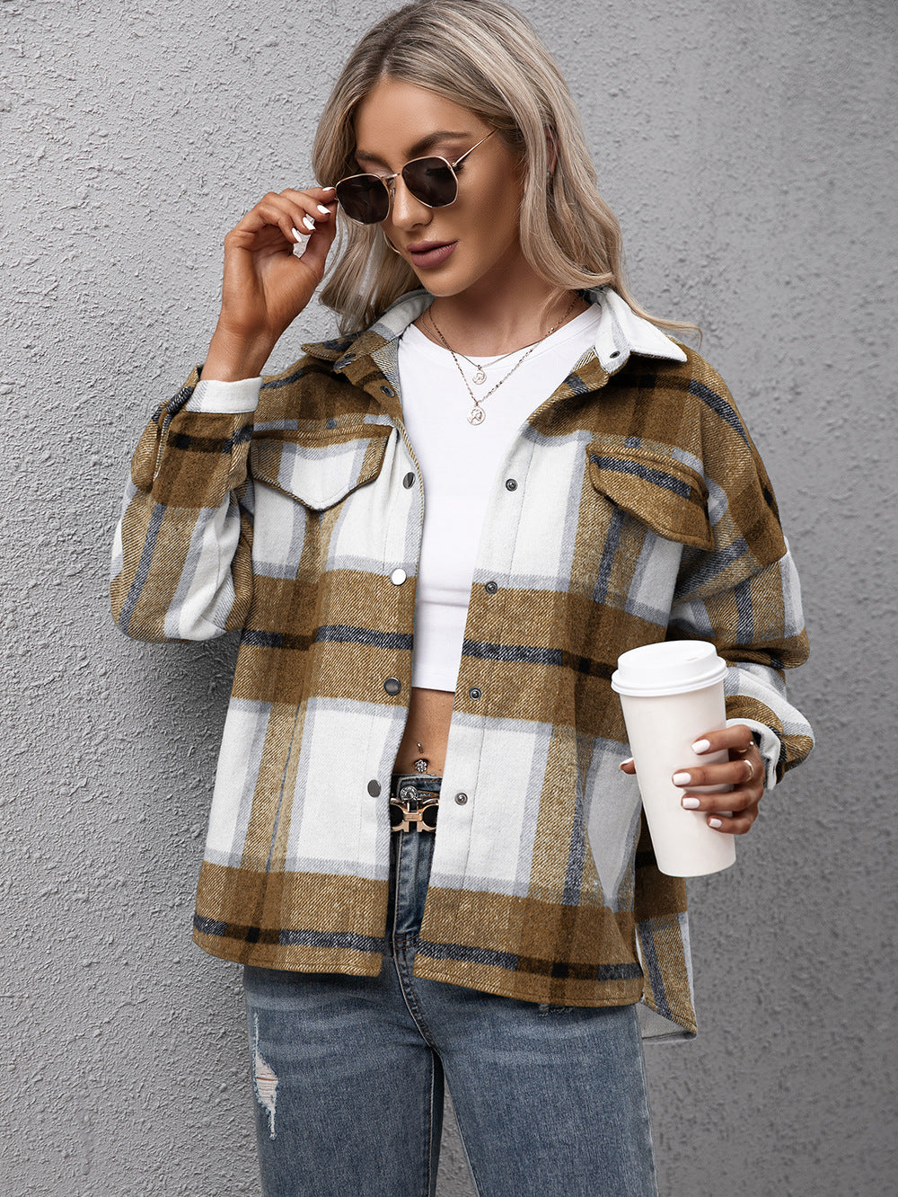 Outer Adventure Plaid Long Sleeve Shirt Jacket