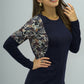 Round Neck Printed Shoudler Tee