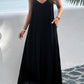 Backless Maxi Cami Dress with Pockets