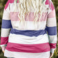 Plus Size Striped Slit Long Sleeve T-Shirt