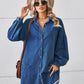 Women's Zabelle Button Up Pocketed Raw Hem Denim Dress