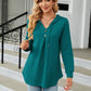 Full Size Long Sleeve Hooded Blouse