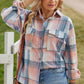 Full Size Plaid Dropped Shoulder Shacket