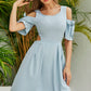 Cutout Tied Cold-Shoulder Dress