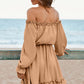 Frill Off-Shoulder Flounce Sleeve Dress