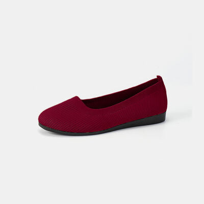 Yana Lynn Round Toe Knit Ballet Flats