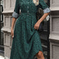 Polka Dot Tied Button Up Dress