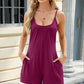 Scoop Neck Cami Romper with Pockets