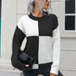Contrast Drop Shoulder Sweater