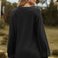 Full Size Notched Neck Raglan Sleeve Blouse