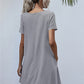 SOChic Round Neck Short Sleeve Mini Dress