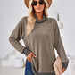 Contrast Mock Neck Long Sleeve T-Shirt