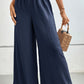 Wide Waistband Relax Fit Long Pants