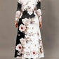 Pocketed Printed Long Sleeve Dress