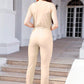 Drawstring Round Neck Sleeveless Jumpsuit