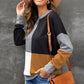Color Block Round Neck Sweatshirt